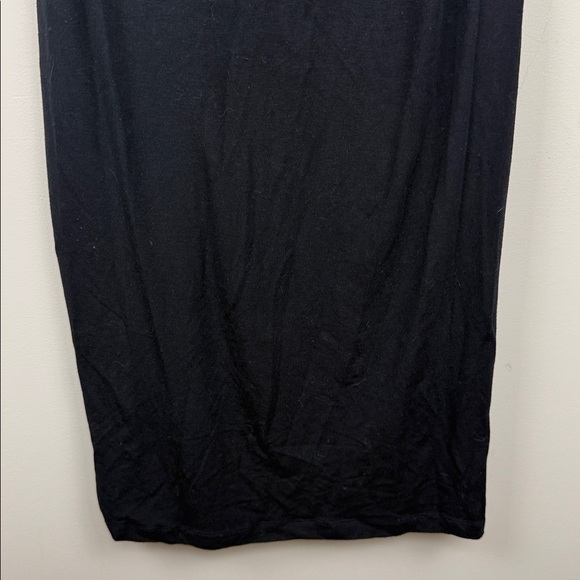 VINTAGE MOSCHINO black fitted scoop neck sleeveless dress with feather trim 10 - Picture 4 of 10